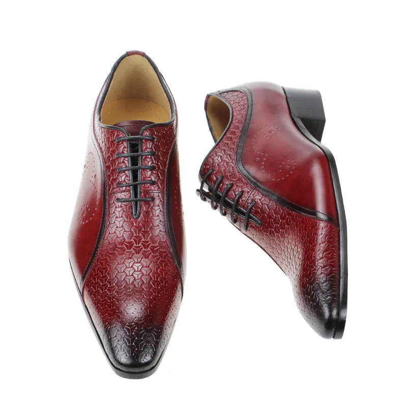 Arrival Dress Men Leather Genuine Office Luxury Pointed Formal Shoes For Lace Up office Wedding Breathable Zapatos Hombre Vestir
