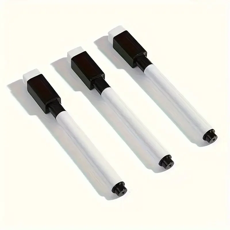 50/100pcs 지울 수 있는 화이트보드 마커, 고품질 블랙 코어 화이트보드 마커, 브러시가 있는 사무실 교육용 화이트보드 마커