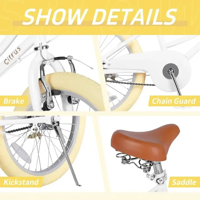 22514-e9d76e.jpg Children's 12-20 Inch Vintage Style Bikes with Training Wheels, Basket, and Bell for Ages 2-12