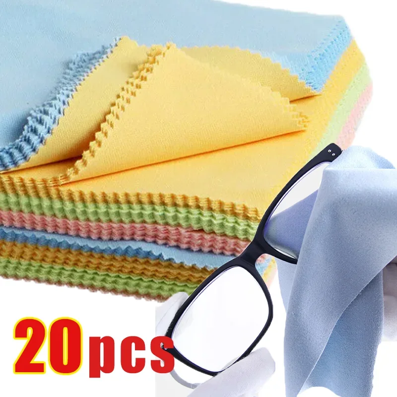 

Microfiber Eyeglasses Cleaner Lens Clothes Fashion Colorful High Quality Glass Phone Screen Cleaning Cloth Tools Accessories
