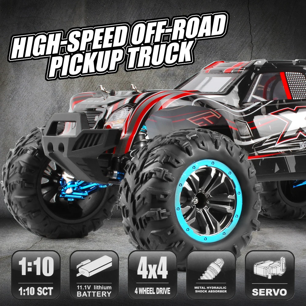 XLF F22A 1:10 80KM/H RC Car 4WD 2.4G All Metal Undercarriage Brushless Motor Remote Control High Speed Drift Monster Truck Toy 2