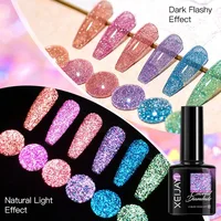 8ml Colorful Reflective Glitter Gel Nail Polish Super Flash Diamond Sparkling Painting Gel Polish Semi Permanent UV/LED Nail Gel 2