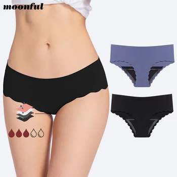 Seamless Menstrual Panties Women Abundant Flow Menstruation Underwear Low Waist Leak Proof Menstrual Cycle Absorbent Underwear