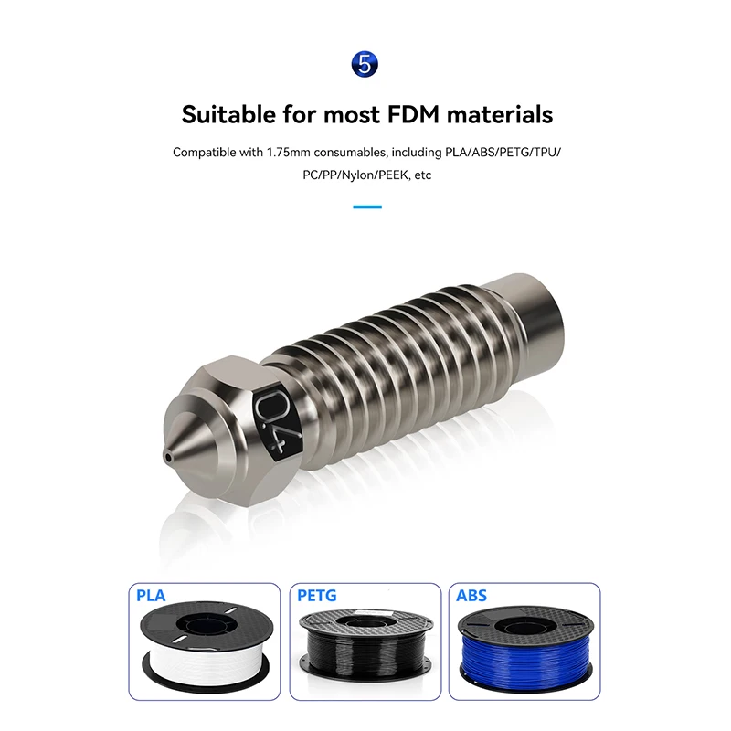 Buse Revo Haut Débit 0,4 Mm Acier Trempé – Imprimante 3D