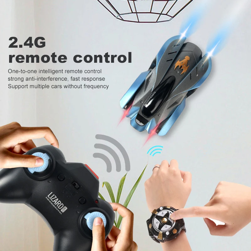 2.4G Watch Control Wall Rc Car Climbing Electric 360 Rotating Stunt Rc Car Antigravity Machine Auto Toy Cars Con Telecomando