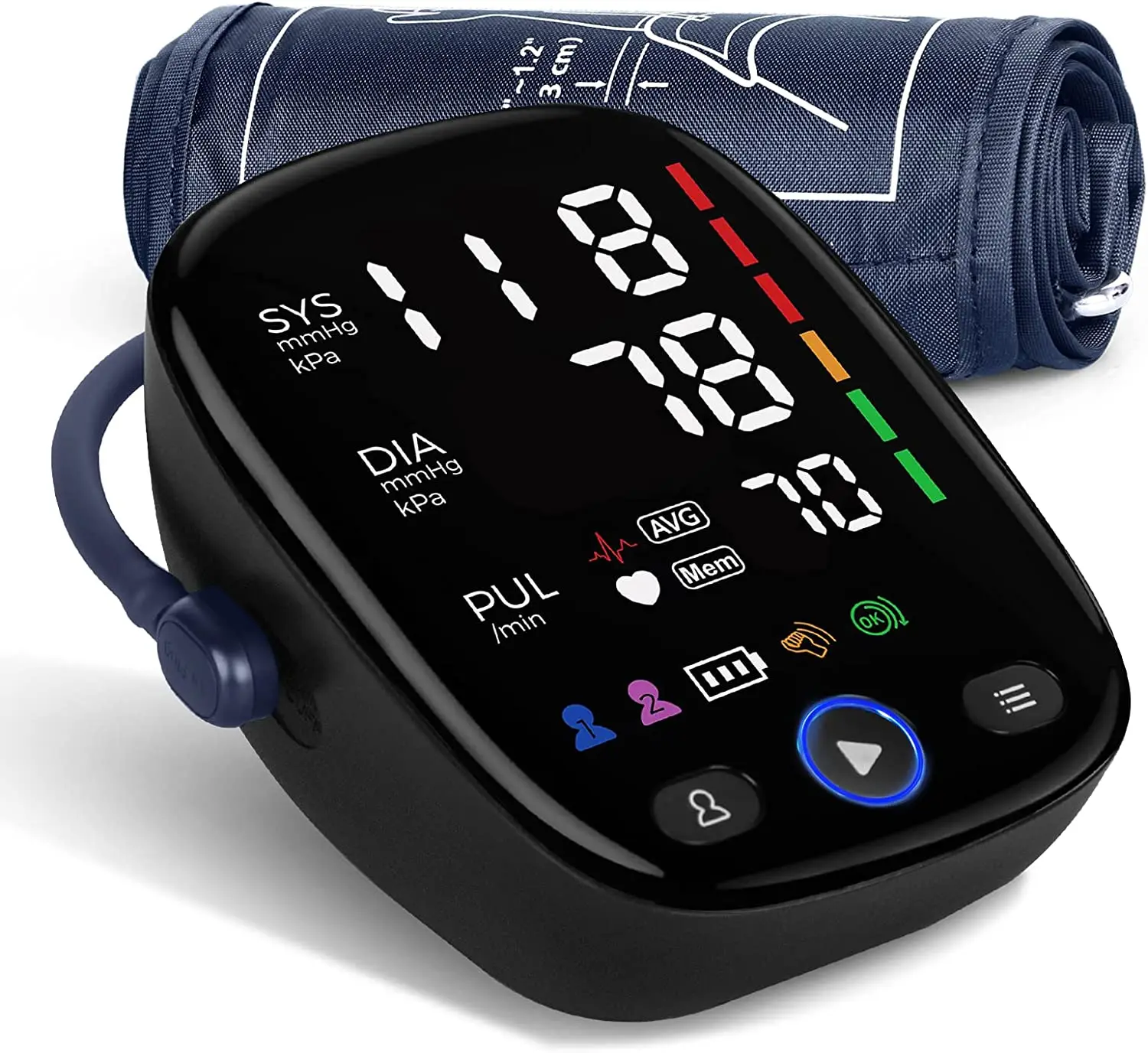 Blood Pressure Monitor Upper Arm Automatic BP Cuff Machine LED Display Home Use