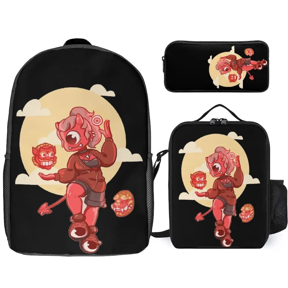 Yokai Beige Yokai Classic 3 In 1 Set 17 Pollici Zaino Lunch Bag Pen Bag Scuole Vintage Secure Lunch Tote Cozy