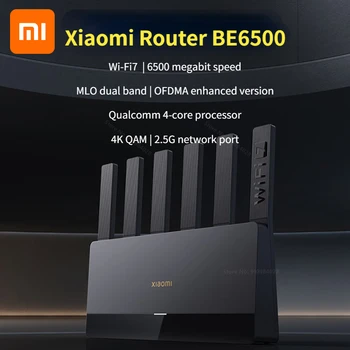 Xiaomi Router BE6500 Wi-Fi 7 4 núcleos 2,5G puerto Ethernet lote enlace inteligente red de malla MLO bandas duales Mijia APP Control