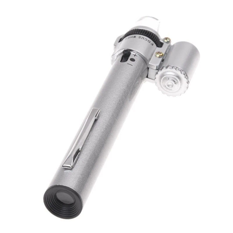 

2 Pcs 100X Jewelry Gem Handheld Pocket LED Lights Miniscope Loupe Magnifier Pen Zoom