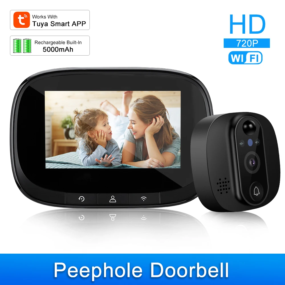 Smart wifi doorbell camera with indoor display and motion sensor € 101,98