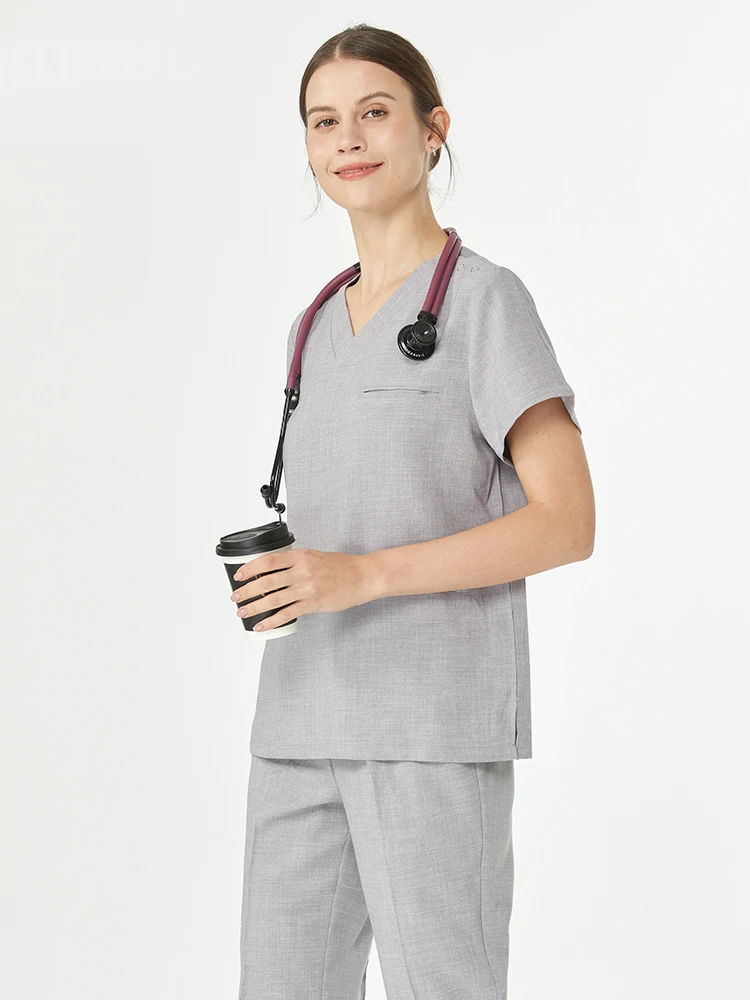 Micro Stretch Women‘s Nursing Uniforms Medical Scrubs Veterinary Healthcare Clothing Breathable Pediatric Nurse Uniforms 606