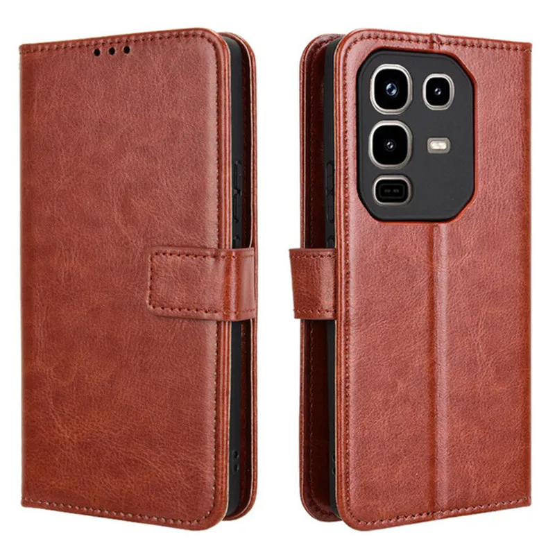 Leather Flip Case with Wallet and Kickstand Features - Protective Cover