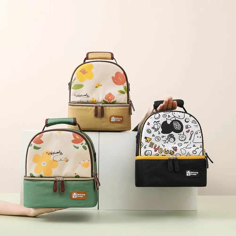 Multifunctional Maternity Backpack Portable Lightweight Breastmilk Cooler Bag Double Layer Large Capacity Mommy Bag Student