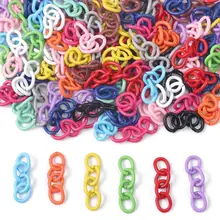 100 Pcs 2.5-5cm 철 보석 연장 체인 DIY 쥬얼리 제작 익스텐더에 대한 여러 가지 빛깔의 링크 체인 모듬