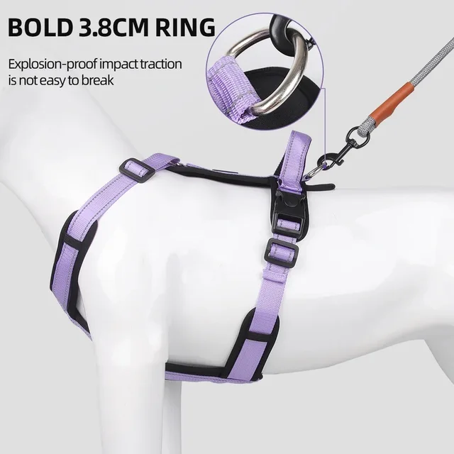 New Pet Dog Harness Reflective With Handle Easy Control Dog Vest Harness Adjustable Puppy Chest Straps for Small Medium Dogs 4