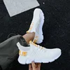 Men's Comfortable Shock-absorbing Design Running Shoes Lightweight Eye-catching Breathable Trendy Grid Anti Slip Casual Shoes 4