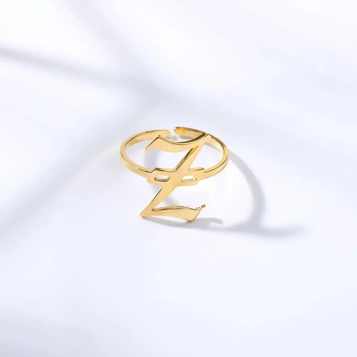 

Custom A-Z Letter Adjustable Opening Rings For Women Alphabet Name Men Initials Ring Men Wedding Finger Jewelry anillos mujer
