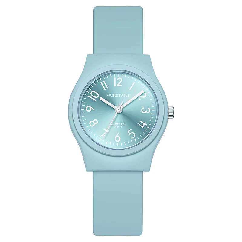 Fashion digital silicone quartz women's watch candy colored watch