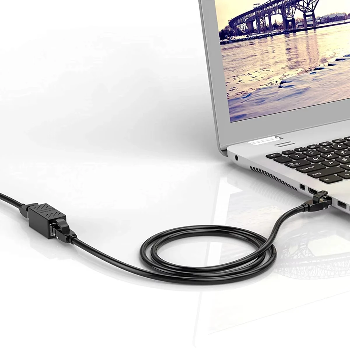 네트워크 케이블 페어 커넥터 연장 어댑터 RJ45 CAT6A 7 기가비트 듀얼 패스 크리스탈 헤드 광대역 어댑터 인터페이스 스트레이트 T