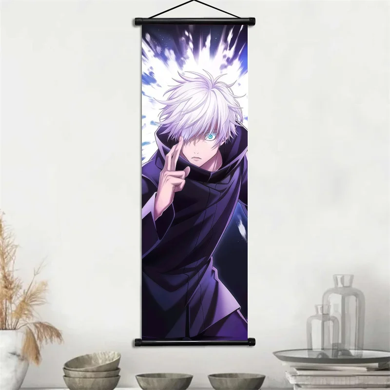 Jujutsu Kaisen Anime Art Fabric Wall Hanging Scroll Decor