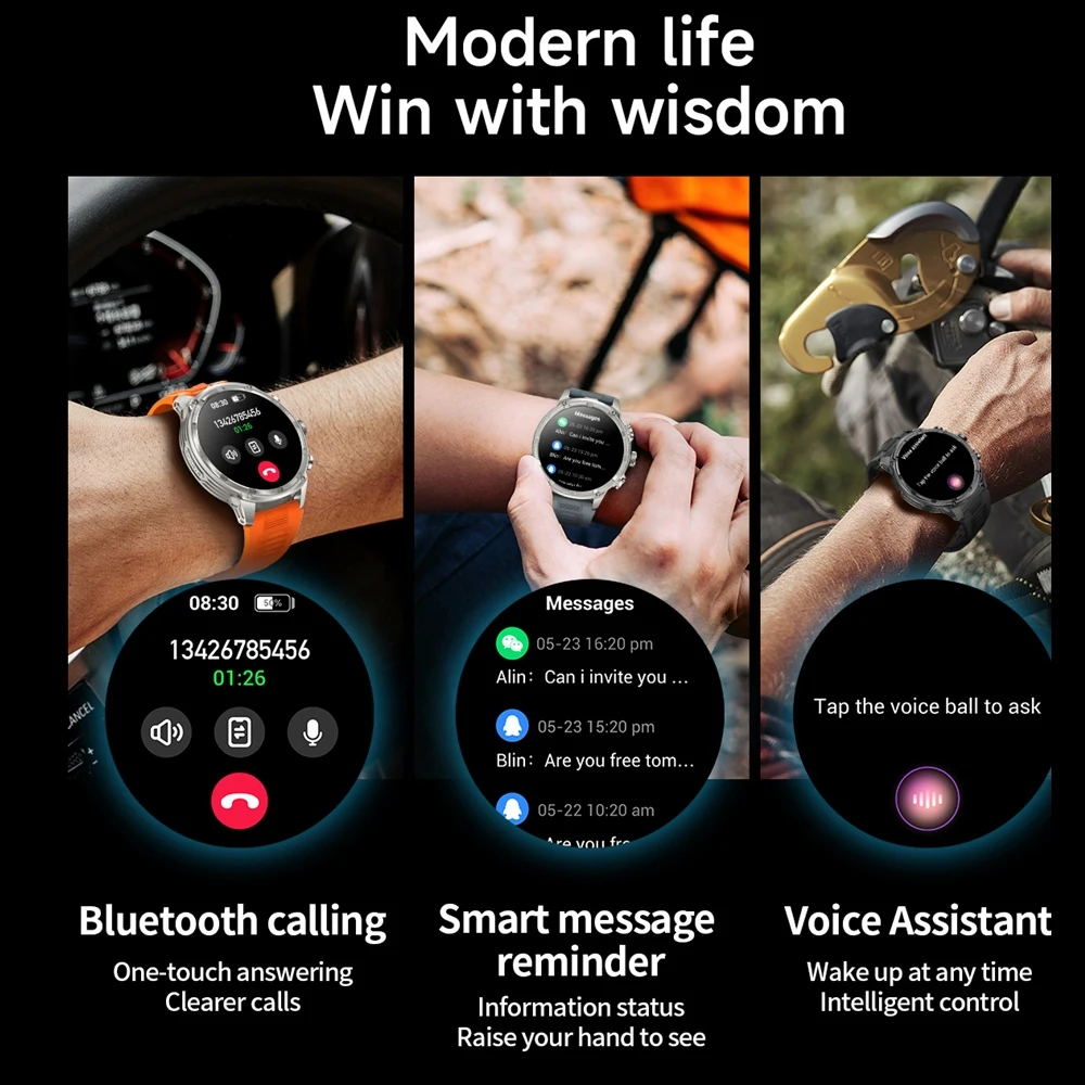 2026 New Men's 1.85 inch HD Smart Watch NFC Sensor Bluetooth Call 710 mAh Large Capacity Battery Sports Fitness Smartwatch