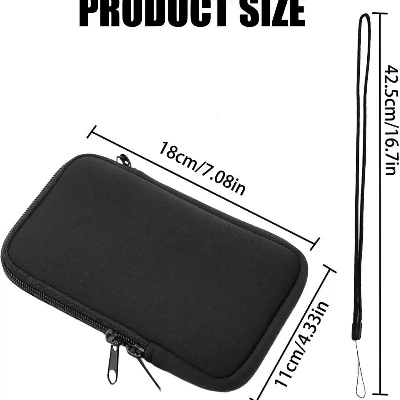 Compact Neoprene Shockproof Travel Phone Pouch – Durable, Zippered Storage Solution