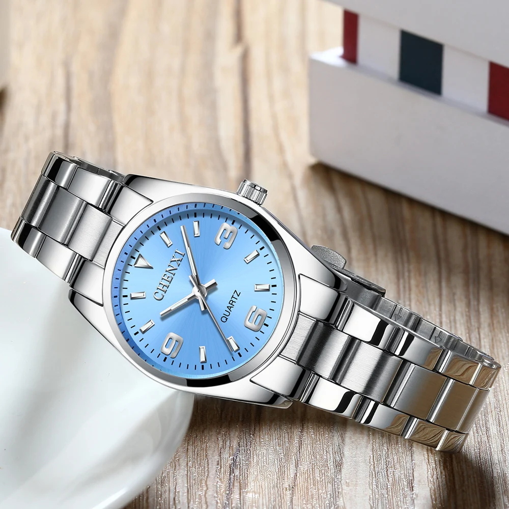 Chenxi Fashion Watches For Women High Quality Quartz Watch Elegant Dress Ladies Stainless Steel Wristwatches White Dial, Alina Gadgets