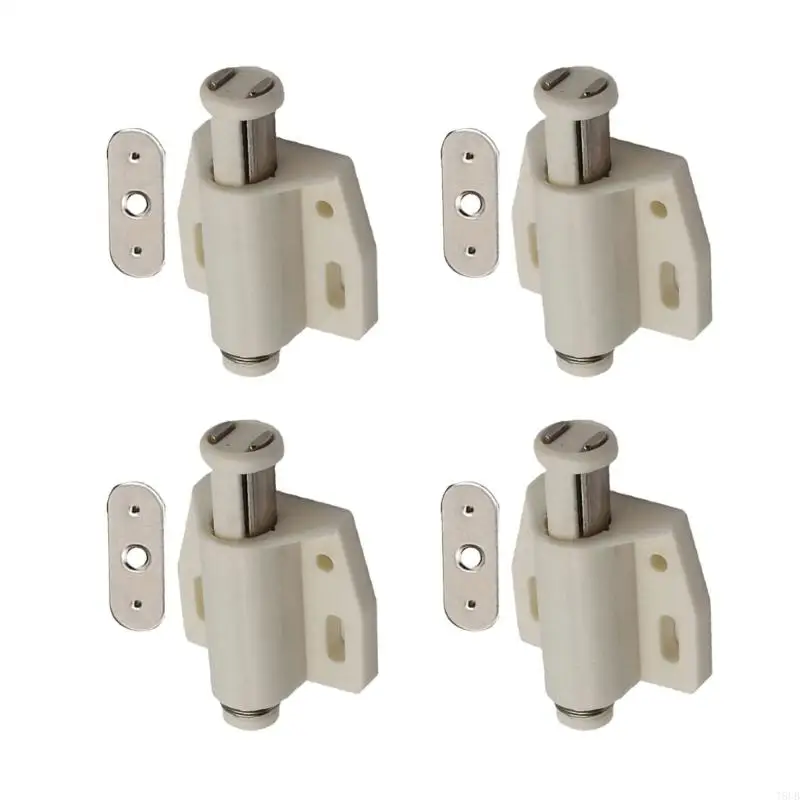T8UB Pack of 4 Door Catch Push Open & Close Strong Closure Furniture Solution for Cabinets & Wardrobes