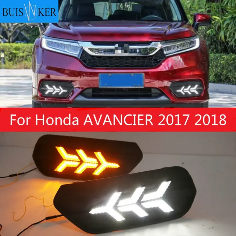 

2 предмета в комплекте, для Хонда 2017 2018 светодиодный DRL Габаритные огни дневного света Водонепроницаемый сигнала стайлинга автомобилей