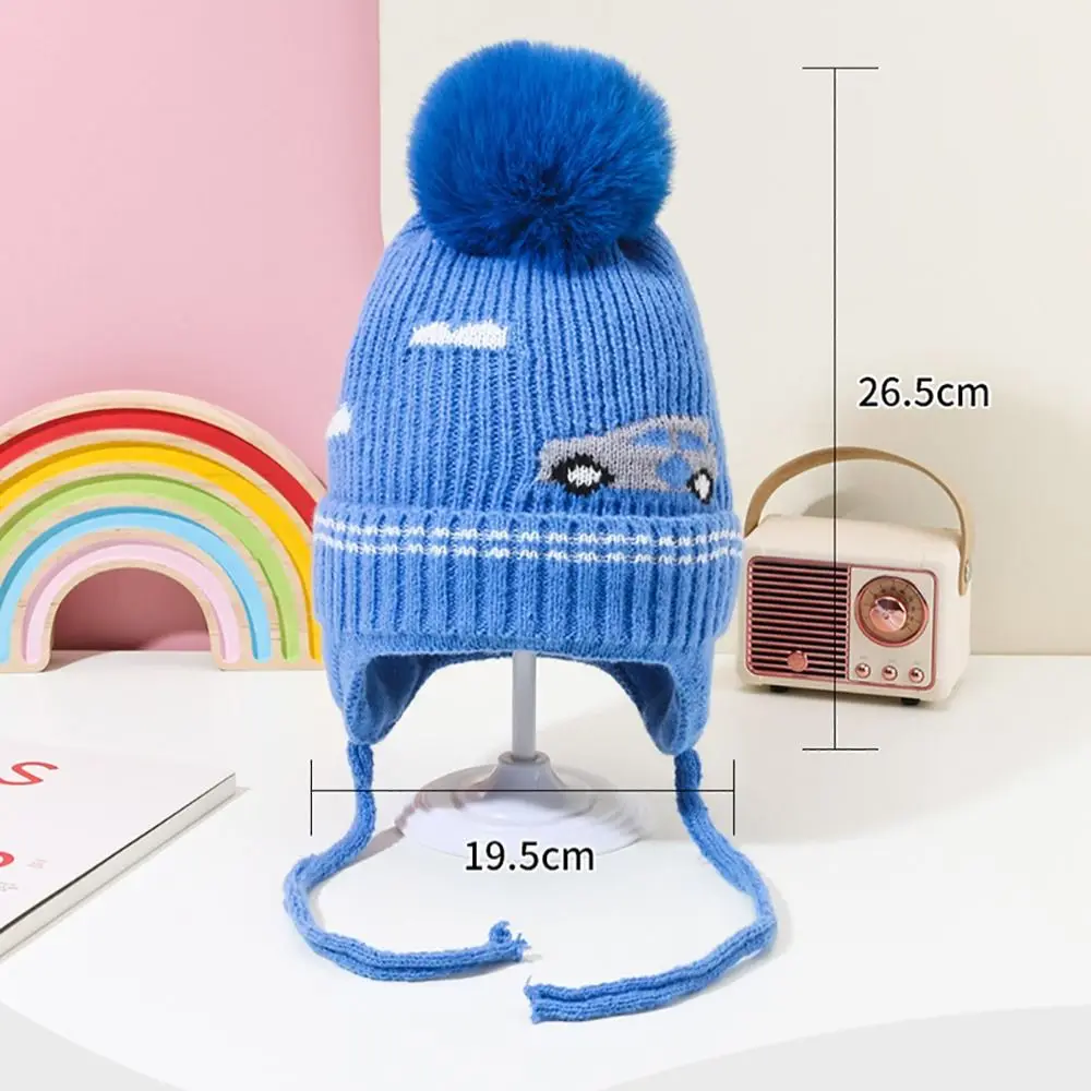 Fashion Covering Yarn Boy Bonnet Warm Dinosaur Winter Knitted Hats Cute Cartoon Children Knitted Hats