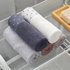 1 Pc 34x34cm 100% Cotton Absorbent Dot Striped Solid Color Soft Comfortable Men Women Bathroom Travel Square Face Towel 3
