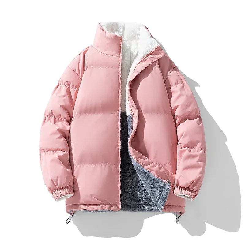 Men's Winter Parkas Double Sides Wear Warmer Windbreaker Couple Cotton-padded Coat Outerwear Quality Down Jackets Plus Size 5XL