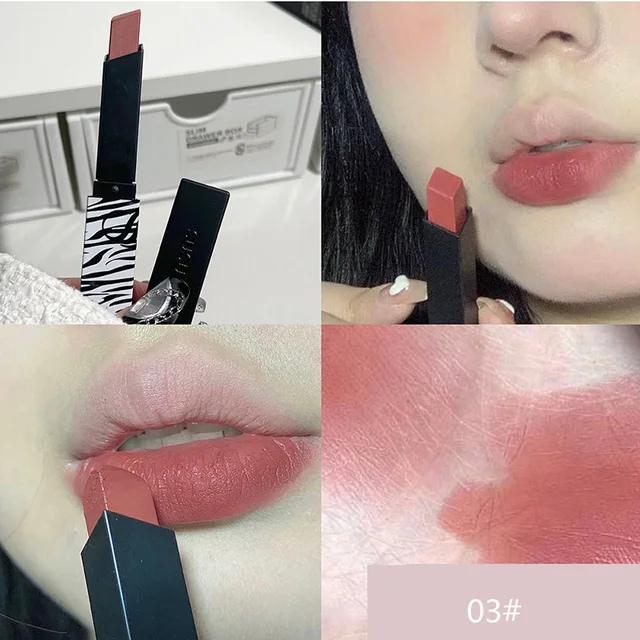 58260-c213d2.jpg Matte Lipstick Nude Smoked Rose Lip Colour Velvety Lip Tint Solid LipGloss Waterproof Makeup Long Lasting Cosmetic
