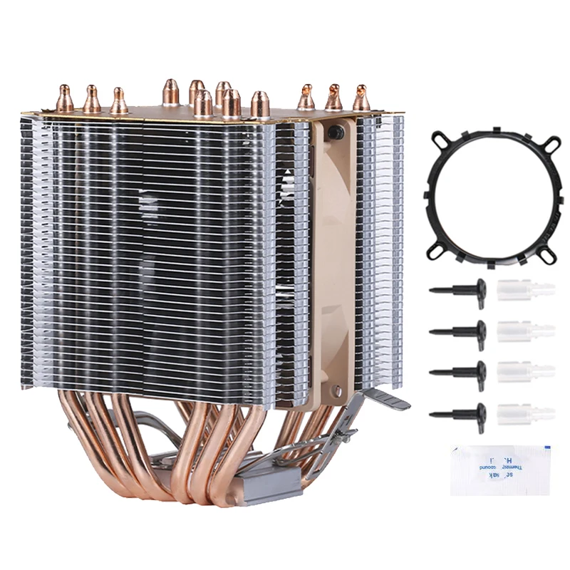 Efficiente Ventola Di Raffreddamento Della Cpu Processore Del Computer Twin Towers 6 Tubo Di Calore Adatto Per L'Installazione Lga775 115X1200 1700 13