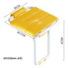 Wall-mounted Bathroom Stool, Stainless Steel, PVC, Plastic, Foldable Bench, Shower Chair, Shower Folding Seat, Furniture 1
