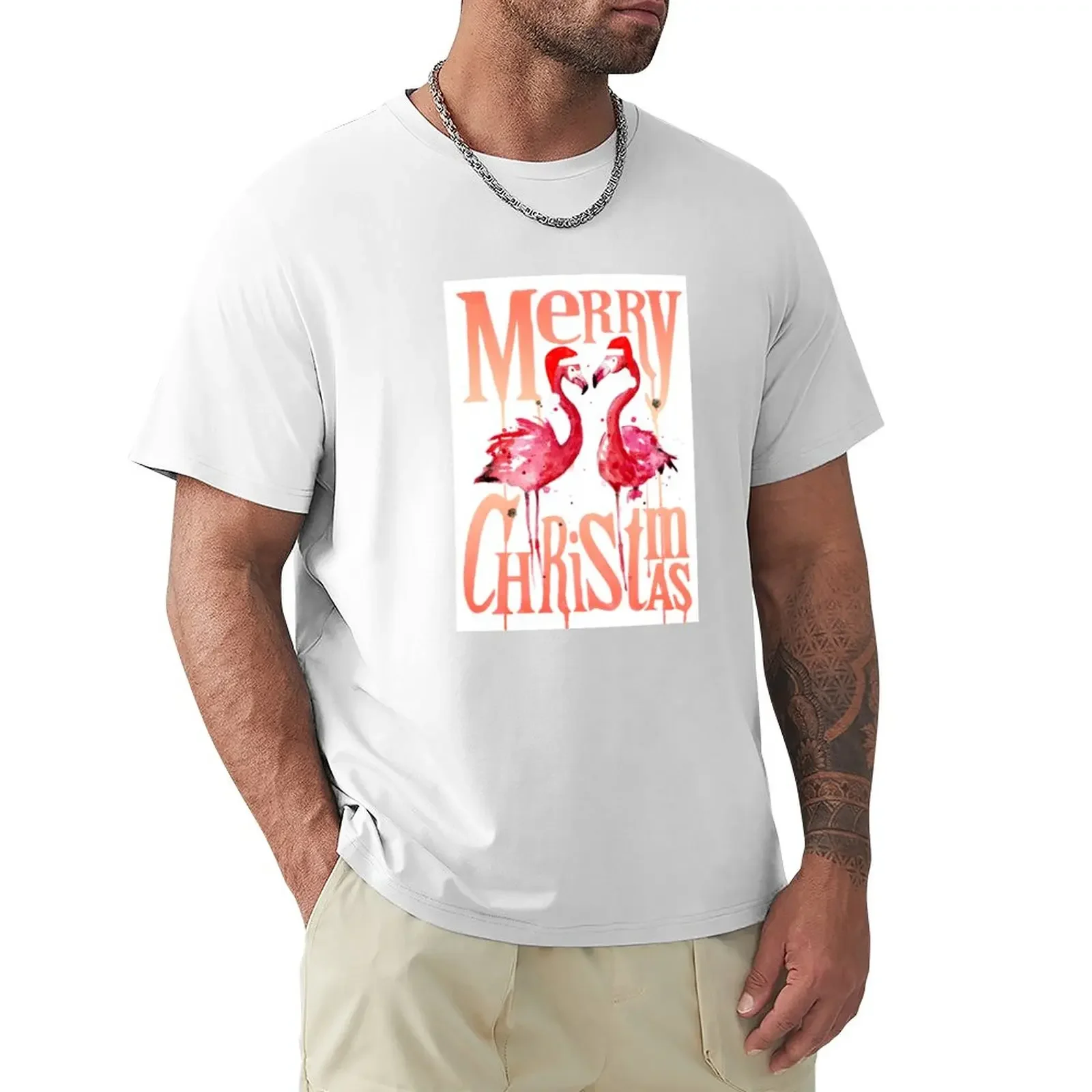 

Christmas Flamingos T-Shirt funnys sweat Men's t-shirt