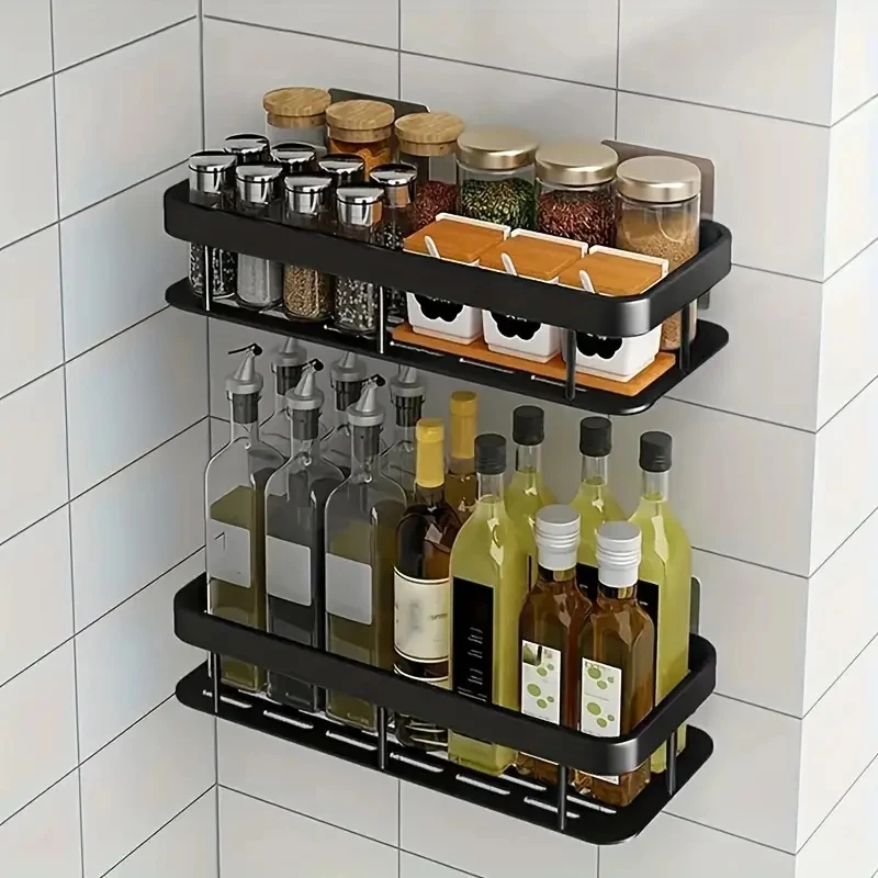 Punch-free Bathroom Shelf Shelves Wall Mounted Shampoo Storage Rack