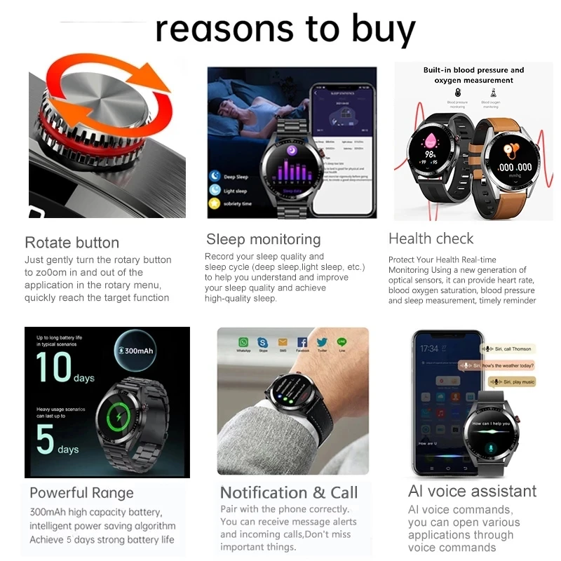 2023 ο  ȭ Ʈ ġ 454*454 AMOLED 1.39 ġ ũ ð ׻ ÷ ð 8GB   Smartwatch 