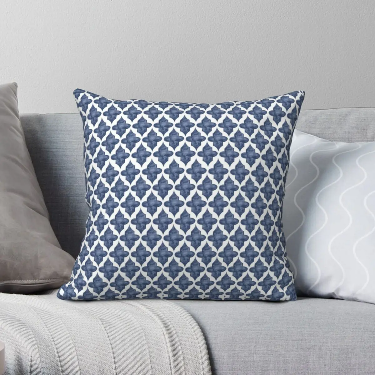 

Hamptons Style Shape Square Pillowcase Polyester Linen Velvet Printed Zip Decor Pillow Case Bed Cushion Cover