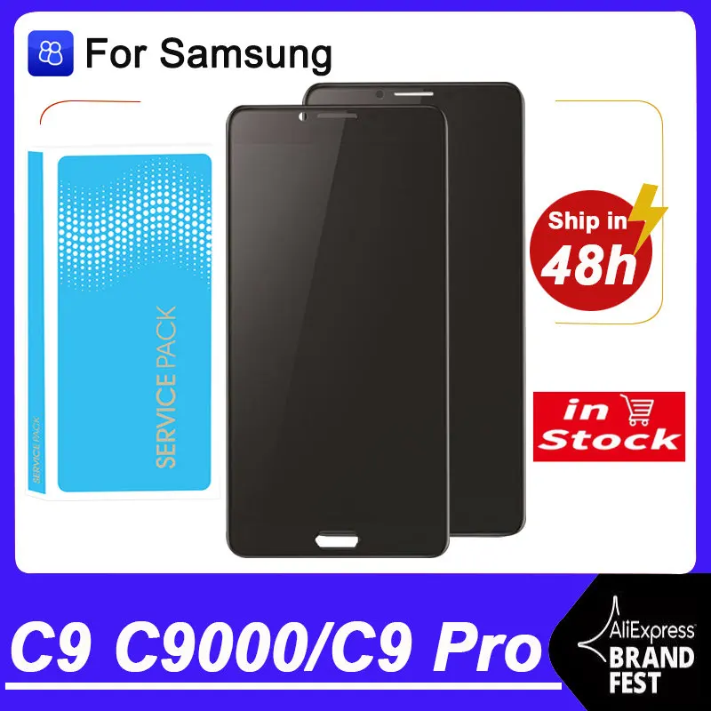 100 Original Amoled 6.0'' Display For Samsung Galaxy C9 Pro C9000 C9