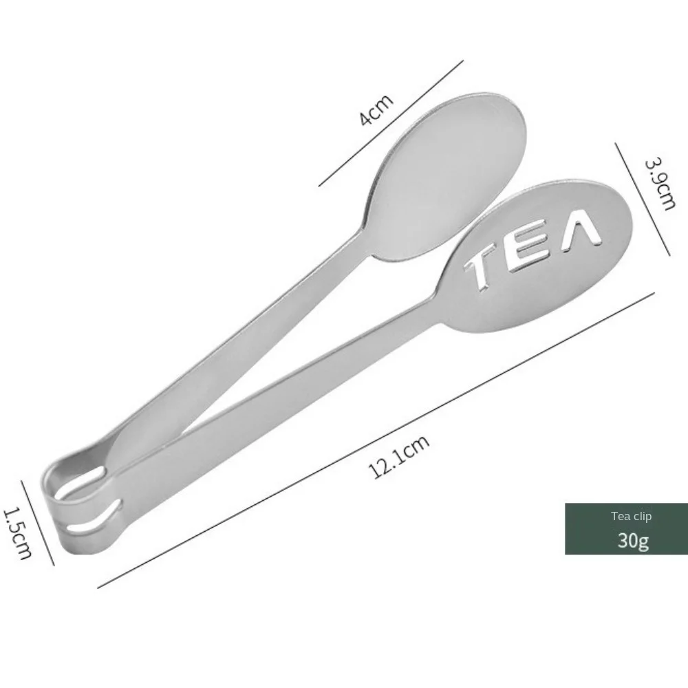 High Quality Stainless Steel Tea Bag Clip Strainer Durable Tea Spoon Round Easy To Clean Bag Squeezer Accessories Tool