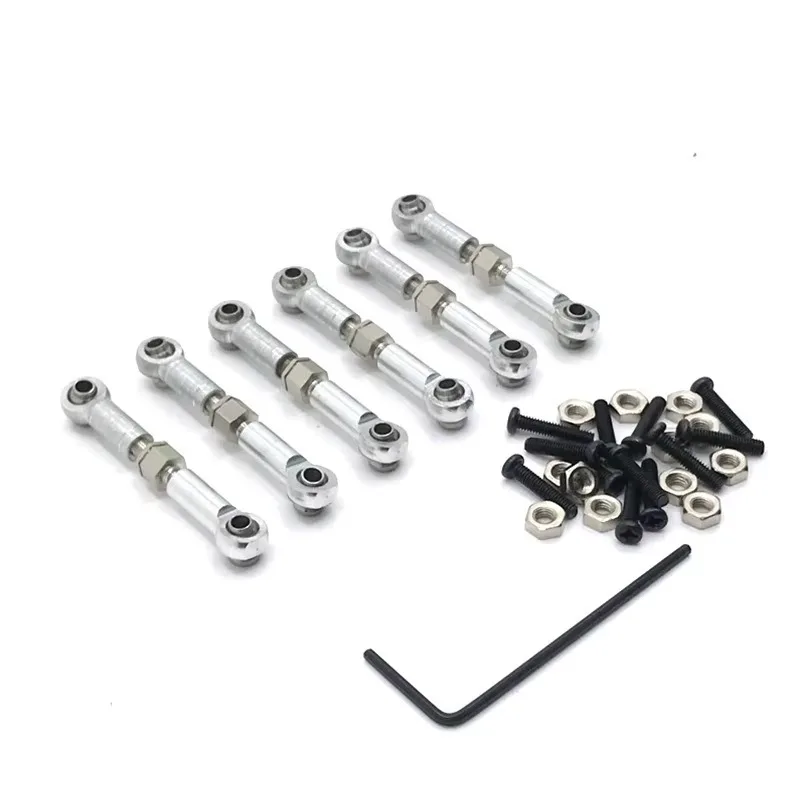 메탈 링키지 풀로드 전/후 서보 링크 타이로드 RC카 업그레이드 부품 Wltoys 184011 A949 A959 A969 A979 K929용 Lyr