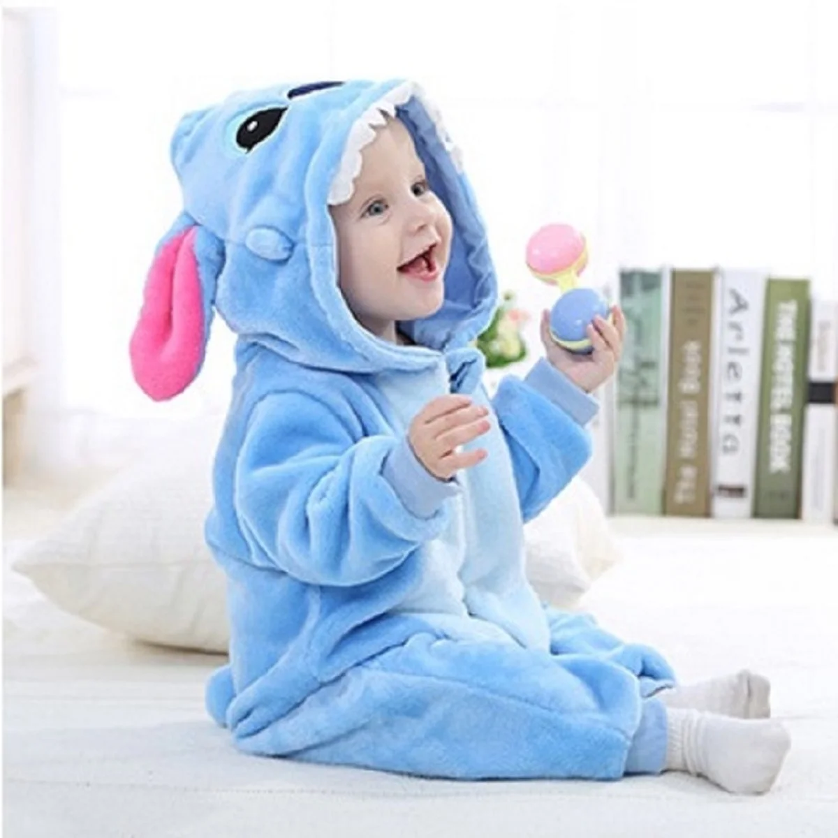 

Baby Rompers Winter Costume Flannel Hooded Jumpsuits Baby Clothes 70-120cm Kids Jumper Overall Tiger Lion Rabbit Duck Roupa Bebe