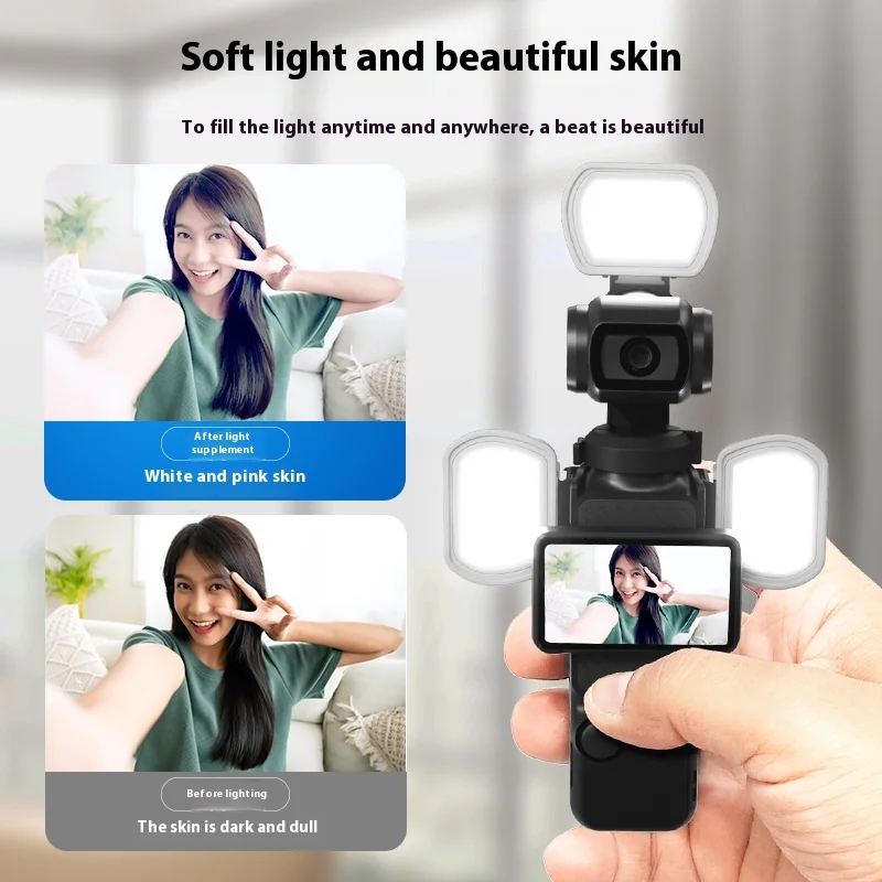 NEEWER Fill Light For DJI Pocket3 Sports Camera Light Custom Magnetic 2800k-6500k Pocket3 Camera Fill Light 4