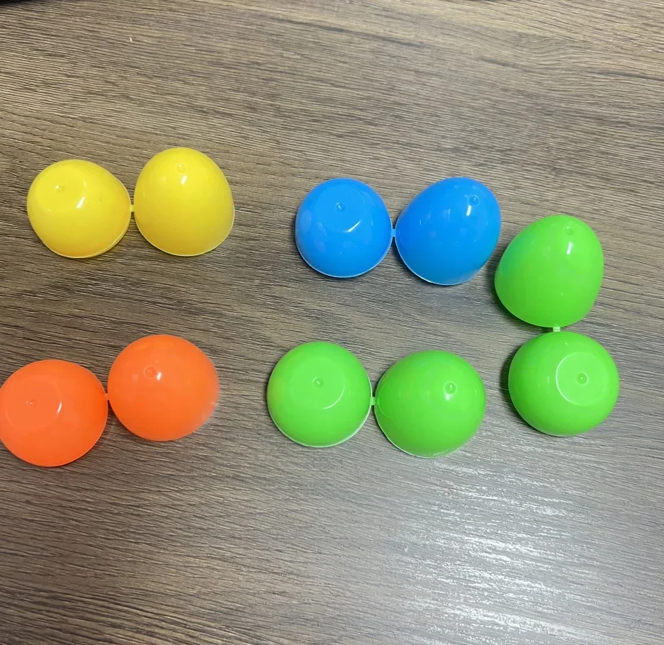 Plastic Twisted Egg for Kids, Bright Color, Open Easter Eggs, Assorted Simulation Eggshell, Holiday Decorations, 10 Pcs
