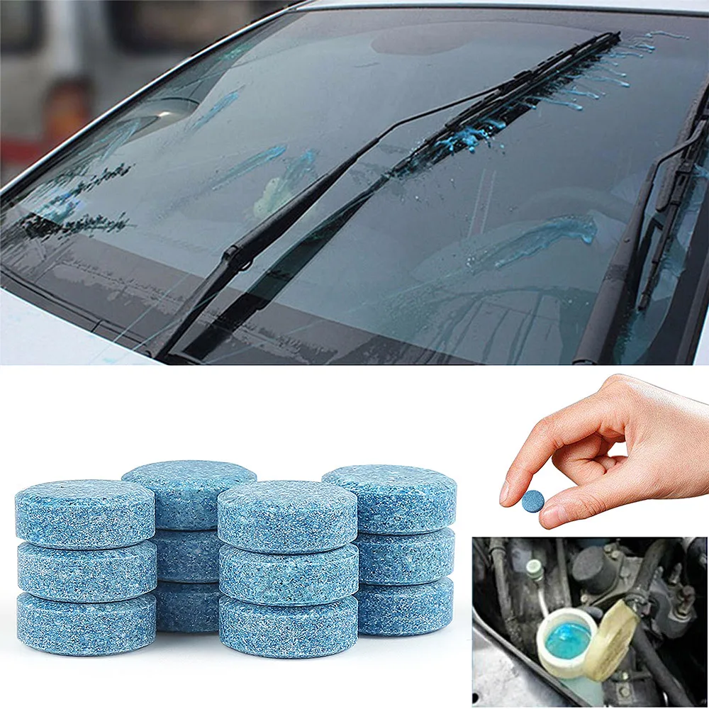 10/40pcs Limpiador Sólido De Pastillas Efervescentes Para Limpiaparabrisas  De Coche, Limpieza De Vidrio De Baño, Accesorios De Coche