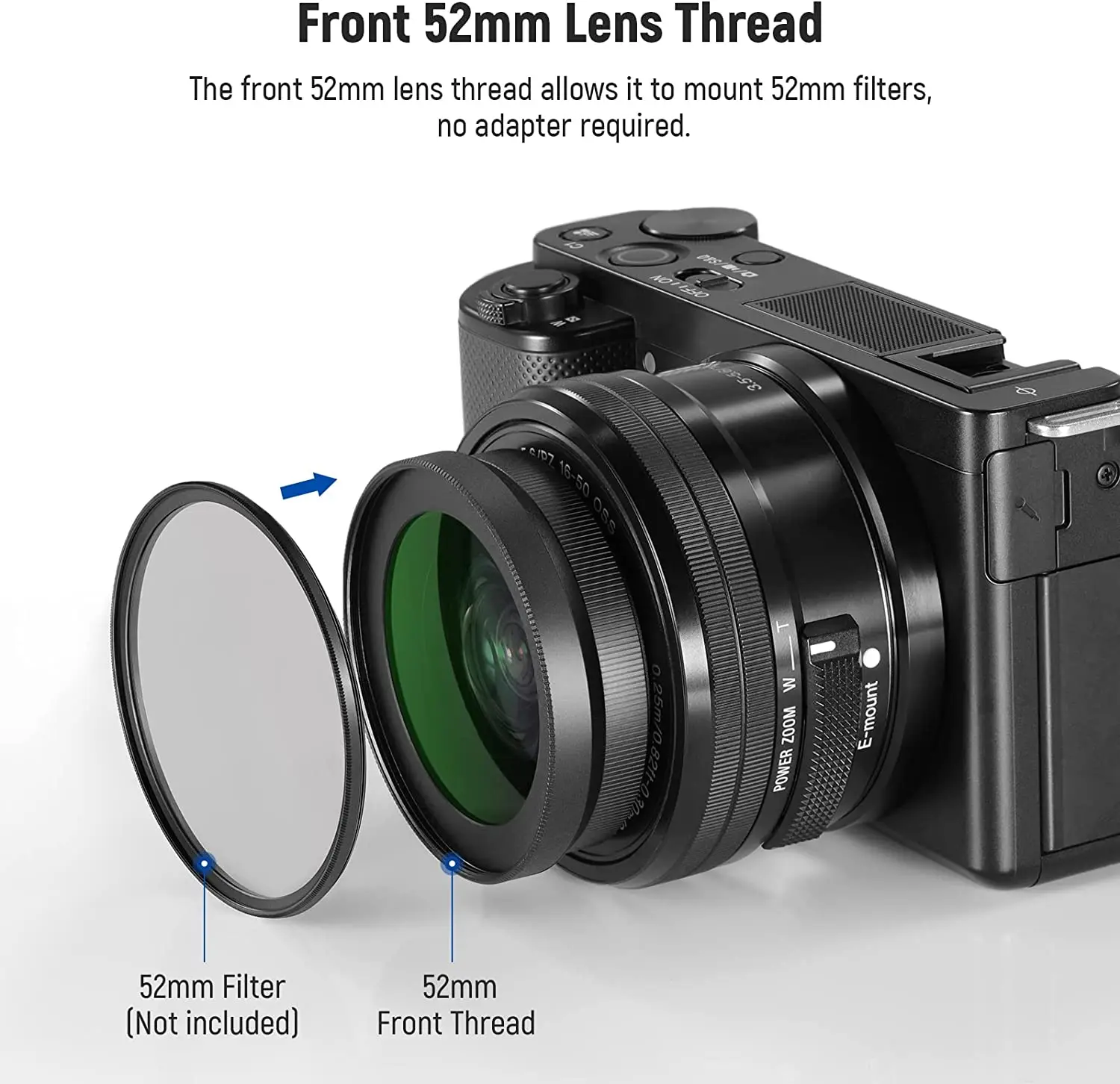 NEEWER 40.5mm HD Wide Angle Lens Compatible with Sony ZV-1F ZV-E10 A5000 A6000 2in1 18mm Wide Angle & 10x Macro Additional Lens