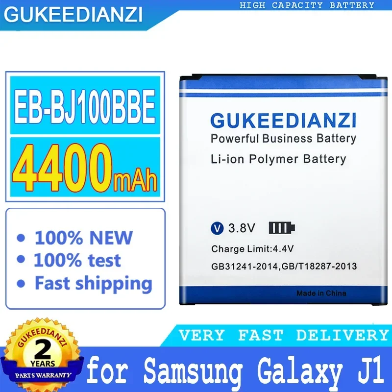 

4400mAh GUKEEDIANZI Battery EB-BJ100BBE for Samsung Galaxy J1 SM J100 J100F J100H J100M EB BJ100BBE Big Power Bateria