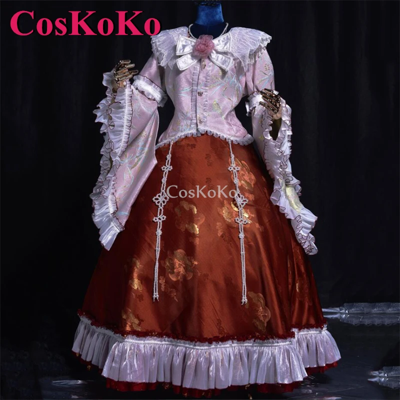 CosKoKo 호라이산 카구야 코스프레 애니메이션 동우 프로젝트 코스튬, 화려한 스위트 원피스 할로윈 파티 역할극 의류