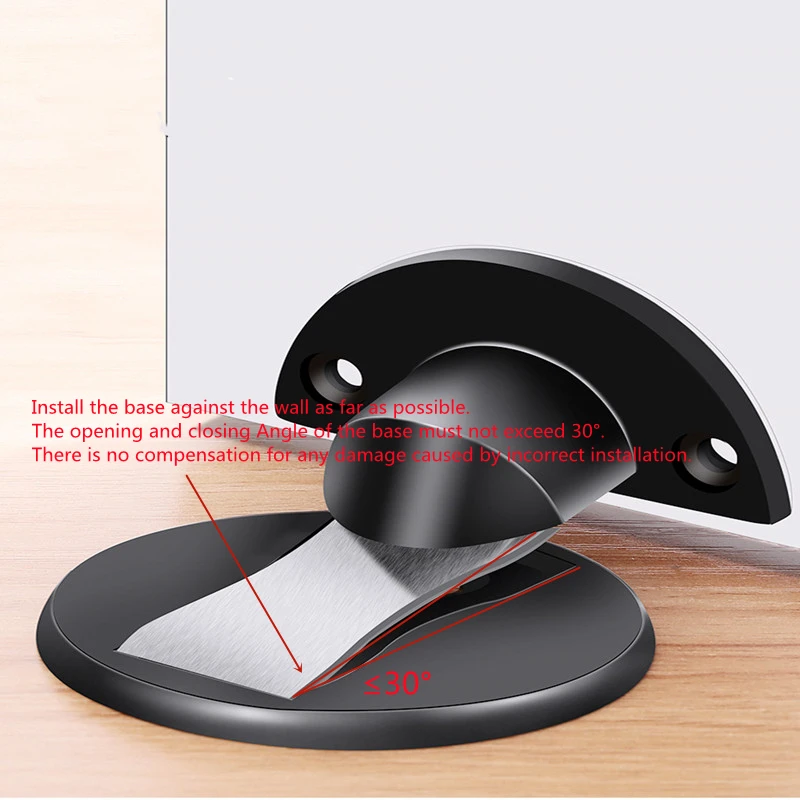 Non-perforated Invisible Strong Magnetic Stainless Steel Bedroom Door Touch Door Block Suction Brake Suction